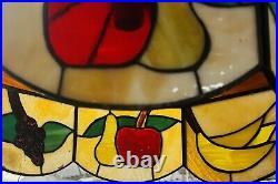 Vintage Tiffany Style Stained Glass Hanging Lamp Light Fruit Grape Banana Apple