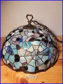 Vintage Tiffany Style Stained Glass Hanging Light Lamp Shade Ceiling Chandelier