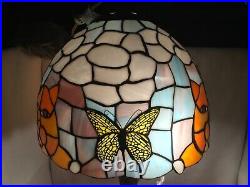 Vintage Tiffany Style Stained Glass Hanging Stained Glass Cat Lamp Shade