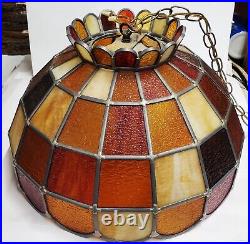 Vintage Tiffany Style Vintage Hanging Lamp-Stained Glass Light Chandelier 18