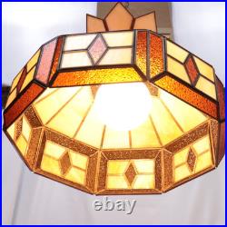 Vintage Traditional Slag Glass Chandelier Dining Hanging Lamp Large 18 Retro