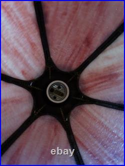 Vintage Tulip Slag Glass Hanging Lamp Pink 6 Petal Swag Lamp Light
