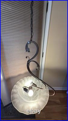 Vintage Victorian Decorative Glass Pendent Ceiling Light Fixture