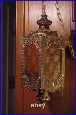 Vintage Victorian Pendant Style Gothic Swag Hanging Light GIM 3056 MCM