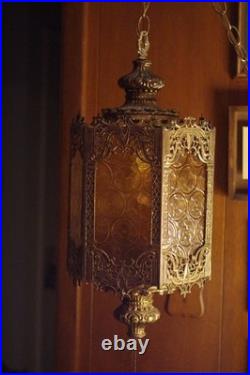 Vintage Victorian Pendant Style Gothic Swag Hanging Light GIM 3056 MCM