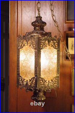 Vintage Victorian Pendant Style Gothic Swag Hanging Light GIM 3056 MCM