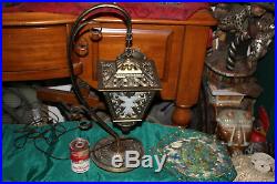 Vintage Victorian Style Spanish Influence Hanging Chandelier Table Lamp-#1