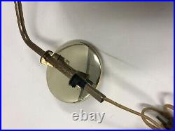 Vintage WALL SCONCE LIGHT Fixture mid century modern lamp elbow pull down gold