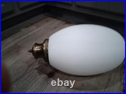 Vintage White Glass Swag Lamp