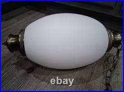 Vintage White Glass Swag Lamp