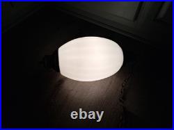 Vintage White Glass Swag Lamp