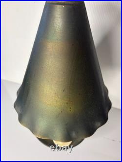 Vintage Witch Hat Cast Metal Light Fixture Hanging Lamp Tudor Gothic Mission Art