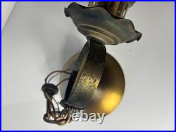 Vintage Witch Hat Cast Metal Light Fixture Hanging Lamp Tudor Gothic Mission Art