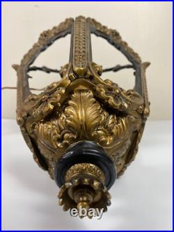 Vintage Wrought Iron Gothic Hanging Lamp Indoor Light Pendant Black & Gold Vintage Wrought Iron Gothic Hanging Lamp Indoor Light Pendant Black & Gold