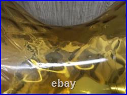 Vintage XL Amber Optic Hour Glass Glass Hanging Swag Lamp 41.5 Inches