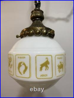 Vintage Zodiac Swag Light Circa 1960-1970