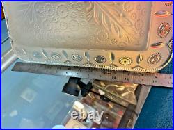 Vintage glass hanging ceiling light with upgraded electric fixture