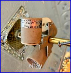 Vintage glass hanging ceiling light with upgraded electric fixture