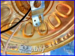 Vintage glass hanging ceiling light with upgraded electric fixture