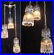 Vintage hanging swag plugin lamp chandelier spelter brass plt. Hollywood Regency