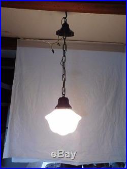 Vintage industrial schoolhouse pendant chandelier ceiling fixture hanging lamp