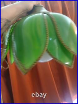 Vintage lotus swag lamp. Mid century plastic slag panel lighting