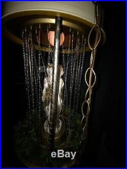 Vintage oil rain lamp 3 Goddess 1970s hanging lamp