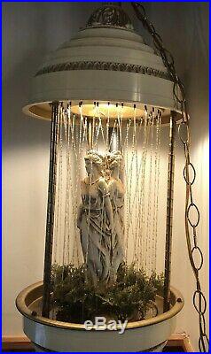 Vintage oil rain lamp 3 Goddess 1970s hanging lamp