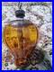 Vintage retro mcm amber hanging swag lamp