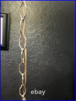 Vintage swag hanging lamp plug in