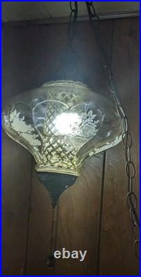 Vintage swag lamp, most likely from the Mid-Century Modern or 1960s or 1970s