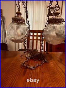 Vintage swag light set Hanging Mcm Lamps