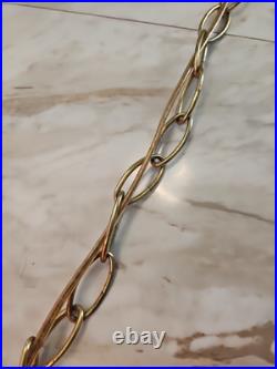 Vntg MCM ORANGE Spaghetti Spun String Lucite Hanging Swag Lamp 1960's 70s Mod