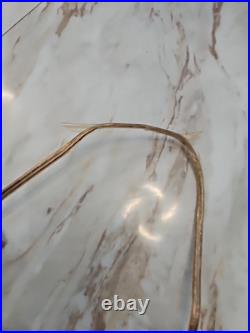 Vntg MCM ORANGE Spaghetti Spun String Lucite Hanging Swag Lamp 1960's 70s Mod