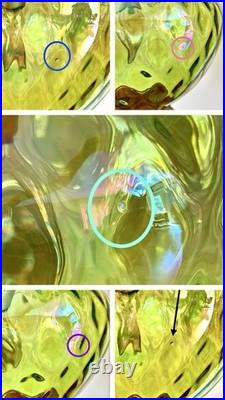 Vtg 1960's-1970's Falkenstein Green Carnival Coin Spot Hanging Swag Light/Lamp