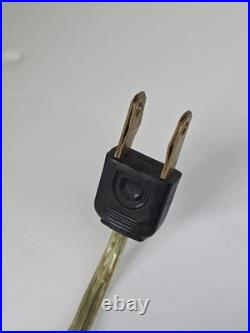 Vtg 1960s Green Flash Glass Painted Decal Swag Lamp MCM Hanging Pendant Light