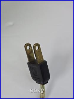 Vtg 1960s Green Flash Glass Painted Decal Swag Lamp MCM Hanging Pendant Light