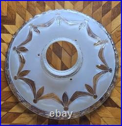 Vtg 20s-40s Hanging Swag Glass Lamp Rewired Art Deco Regency Pineapple Homco