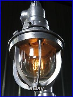 Vtg 50s BENJAMIN INDUSTRIAL EXPLOSION PROOF LIGHT hanging old lamp 1 LEFT