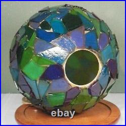 Vtg 60s Chunky Hanging Light Lucite Rock Candy MCM Swag 15 Blue Green Purple