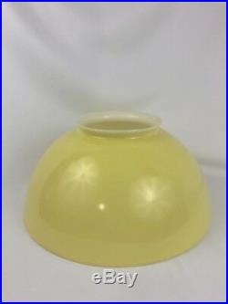 Vtg Antique 14 Yellow Glass Hanging Oil Lamp Shade Kerosene Parlor Library 6.5