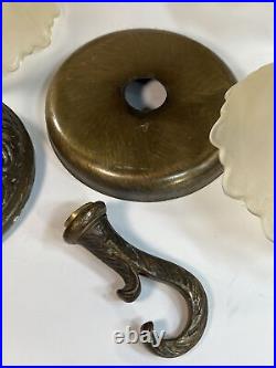 Vtg Art Deco Mid Century Modern MCM Hanging Light Lamp Copper Large 1960s 70s