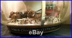 Vtg Budweiser Clydesdale Parade Rotating Lighted Hanging Carousel Lamp WORKS