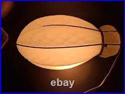 Vtg Caged Venetian Glass Hanging Lamp White Brass Plate Cage Diamond Marbro