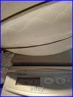 Vtg Caged Venetian Glass Hanging Lamp White Brass Plate Cage Diamond Marbro