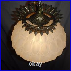 Vtg Hollywood Regency MCM Swag Lamp Light Fixture 1973 Lightcraft California