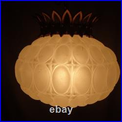 Vtg Hollywood Regency MCM Swag Lamp Light Fixture 1973 Lightcraft California