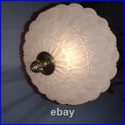 Vtg Hollywood Regency MCM Swag Lamp Light Fixture 1973 Lightcraft California