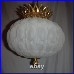 Vtg Hollywood Regency MCM Swag Lamp Light Fixture 1973 Lightcraft California