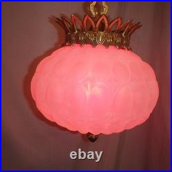 Vtg Hollywood Regency MCM Swag Lamp Light Fixture 1973 Lightcraft California